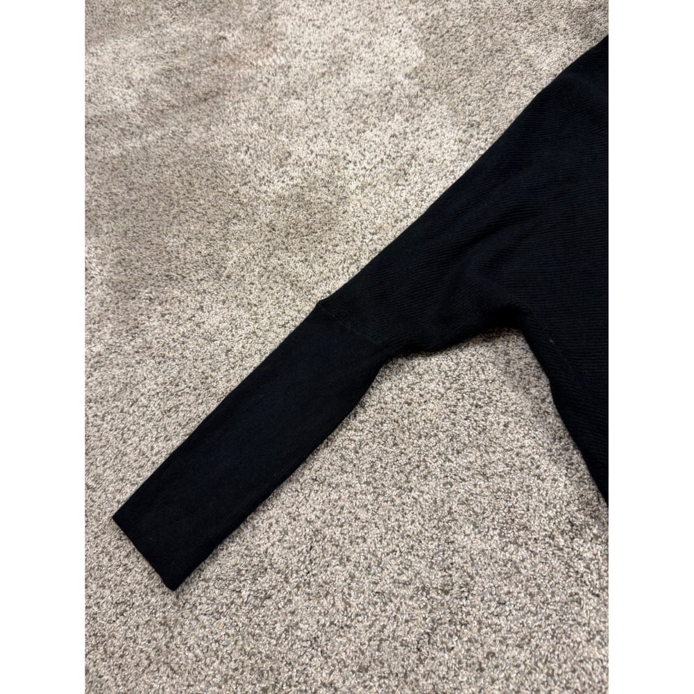 Bluivy Black Mock Neck Batwing Sleeve Ribbed Knit Sweater Womens Size SM - Picture 4 of 6